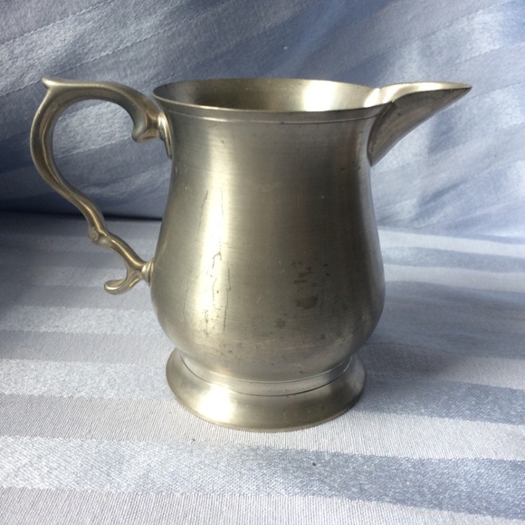 Vtg Pewter Creamer & Sugar Bowl– Marked w/''bp' - Picture 5 of 8